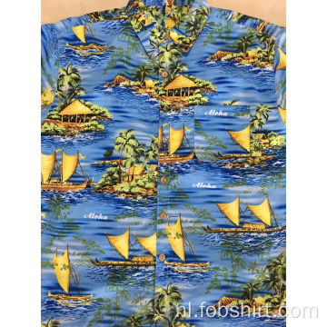 Heren Hawaiiaans strandshirt